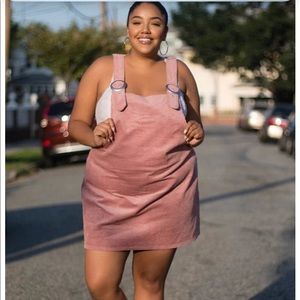 Corduroy overall dress